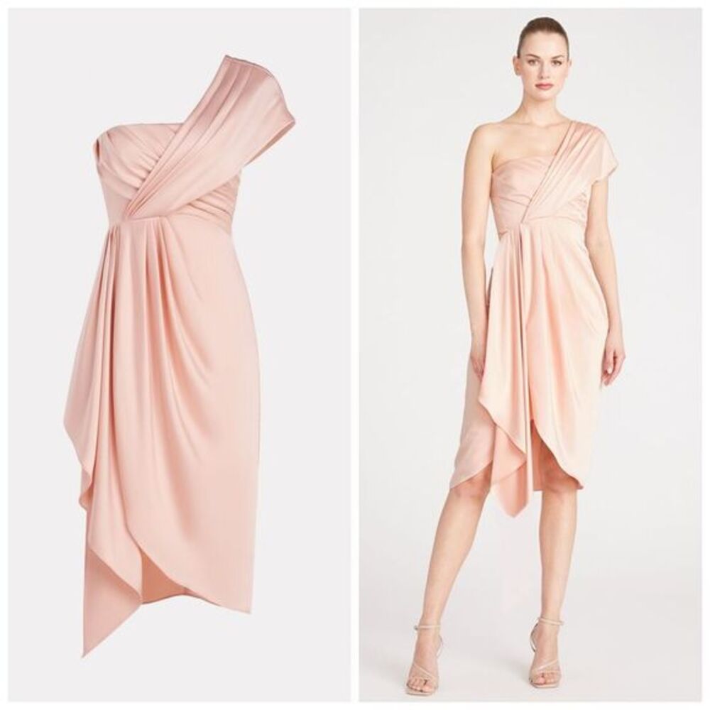 THEIA Maisy Draped Cocktail Dress Size  8 $488